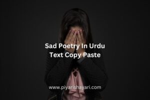 Best Sad Poetry In Urdu Text Copy Paste - Piyari Shayari